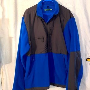 Men’s thick fleece jacket blue and gray
